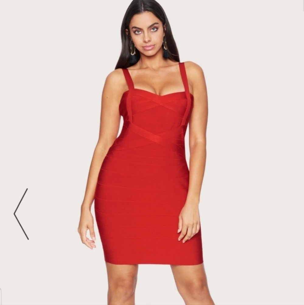 Bebe sweetheart bandage dress